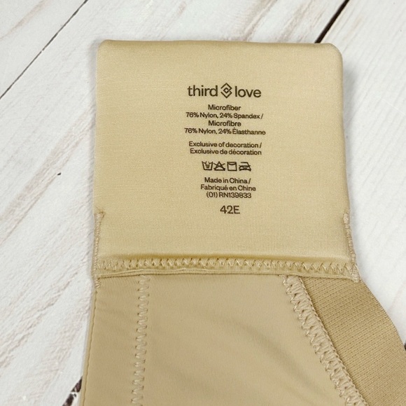 ThirdLove Second Skin Unlined Minimizer Bra  42E Nude NWT - Picture 8 of 9